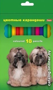 

Набор цветных карандашей Hatber Любимцы Кс12_22 (18 цв)