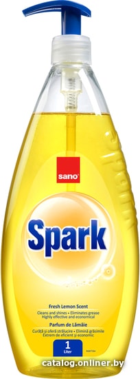 

Средство для мытья посуды Sano Spark Dishwashing Liquid Lemon 1 л