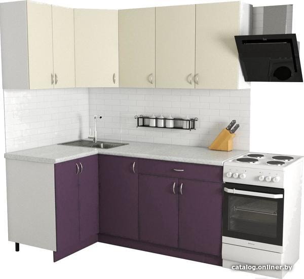 

Готовая кухня Хоум Лайн Агата 1200х1800 угловой (виола/ваниль)