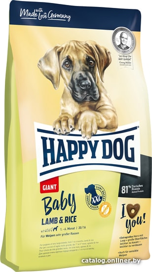 

Сухой корм для собак Happy Dog Baby Giant Lamb & Rice 15 кг