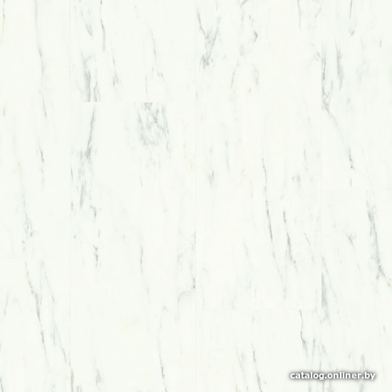 

Виниловый пол Quick-Step Ambient Glue Plus Мрамор каррарский белый AMGP40136
