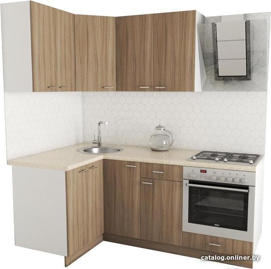 

Готовая кухня Хоум Лайн Луиза Люкс 1200x2000 угловой (древесина шорвуд/древесина шорвуд)