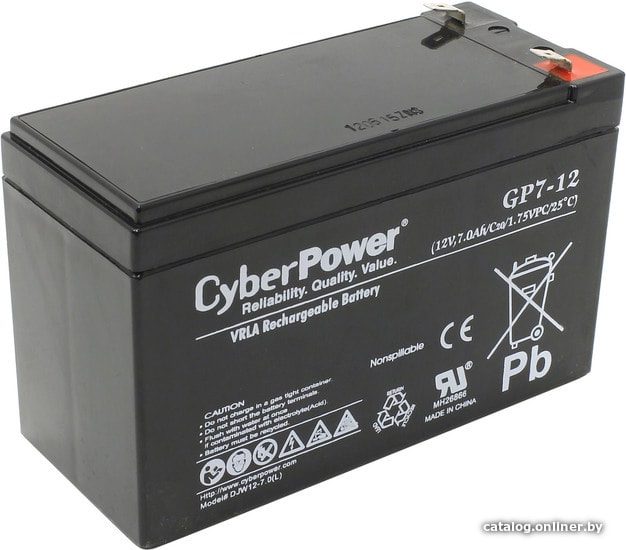 

Аккумулятор для ИБП CyberPower DJW12-7.0 (12В/7 А·ч)