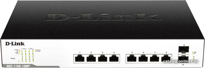 

Управляемый коммутатор 2-го уровня D-Link DGS-1100-10MP/B1A
