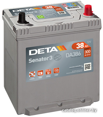 

Автомобильный аккумулятор DETA Senator3 DA386 (38 А·ч)