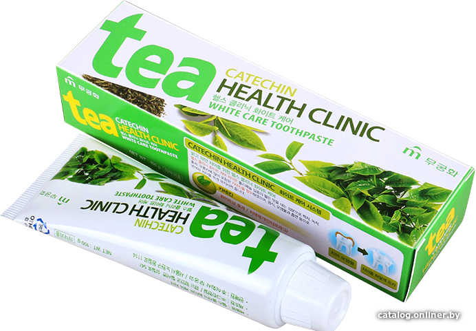 

Зубная паста Mukunghwa Отбеливающая с экстрактом зеленого чая Tea Catechin (100 г)