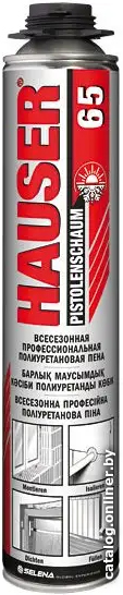 

Монтажная пена Hauser 65 Профессиональная Всесезонная (750 мл)