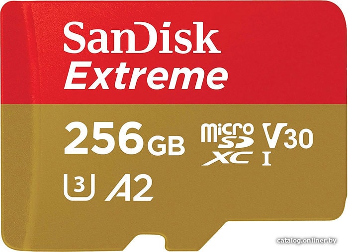 

Карта памяти SanDisk Extreme microSDXC SDSQXA1-256G-GN6GN 256GB