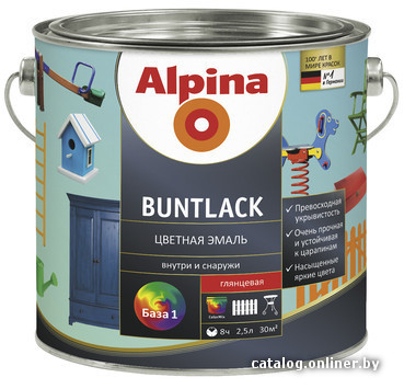

Эмаль Alpina Buntlack База 3 0.7 л (прозрачный, шелковисто-матовая)