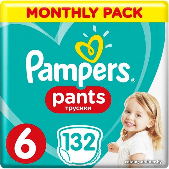 

Трусики-подгузники Pampers Pants 6 Monthly Pack (132 шт)
