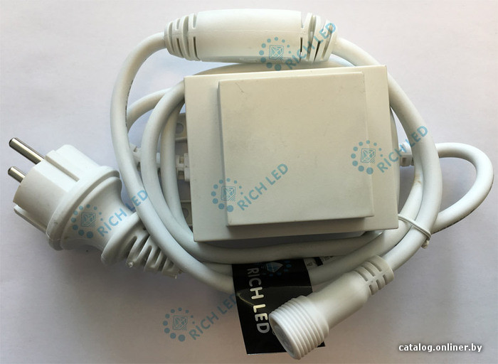 

Блок питания Rich Led RL-220AC/DC24-60W-W Силовой провод и трансформатор для 10м гирл