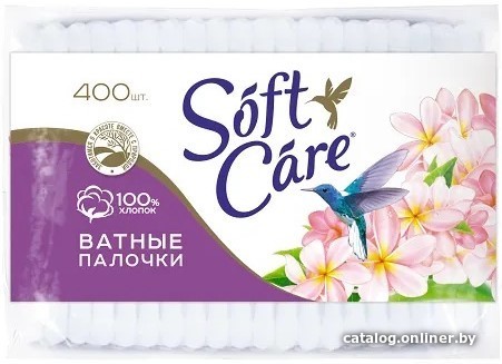 

Ватные палочки Soft Care в пакете (400 шт)