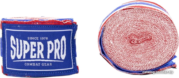 

Эластичный бинт Super Pro SPHP100-90000-45 (белый/синий/красный)