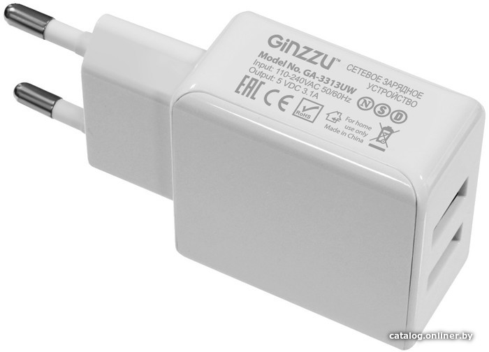 

Сетевое зарядное Ginzzu GA-3313UW