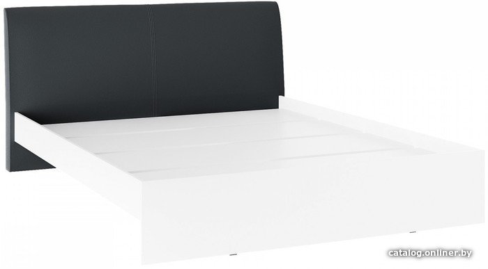 

Кровать Bon Mebel Доминика основание ЛДСП 160x200 (белый/кожзам серый)