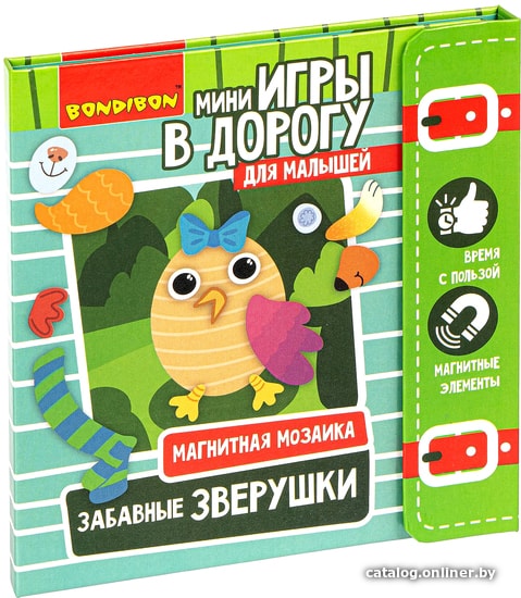 

Развивающая игра Bondibon Магнитная мозаика Забавные зверушки ВВ3475