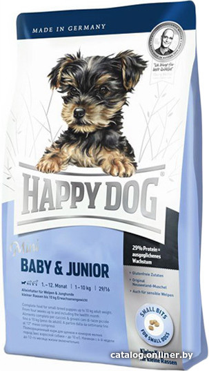 

Сухой корм для собак Happy Dog Mini Baby & Junior 8 кг