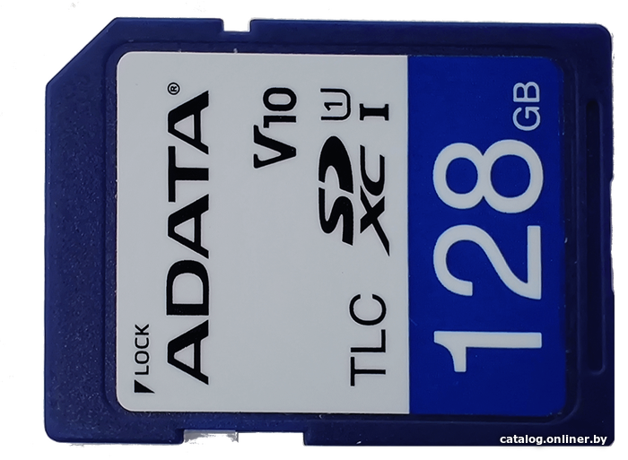 

Карта памяти A-Data SD Card 128GB, 3D TLC, -25-85 C