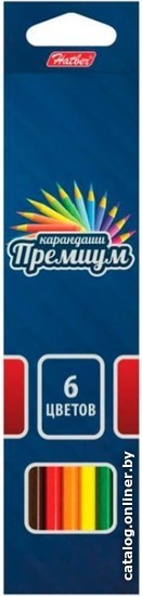 

Набор цветных карандашей Hatber Премиум BKc_06840 (6 шт)