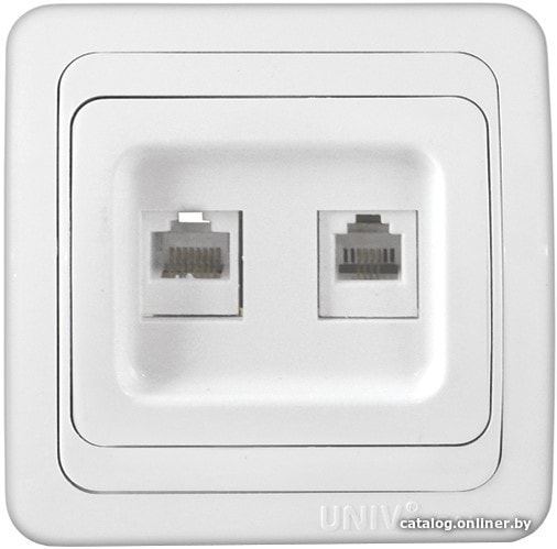 

Розетка компьютерная UNIVersal Валери В0135 (белый)