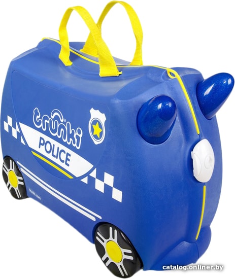 

Чемодан-спиннер Trunki Полицеская машина Перси (синий)