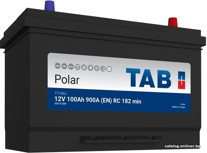 

Автомобильный аккумулятор TAB Polar S Asia TT100J (100 А·ч)