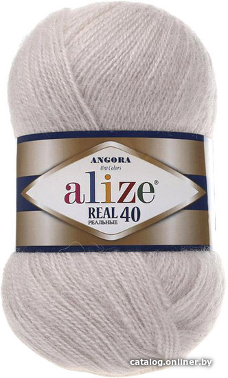 

Пряжа для вязания Alize Angora Real 40 599 (480 м, слоновая кость)