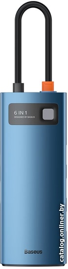 

Док-станция Baseus Metal Gleam Series 6-in-1 Multifunctional USB Type C WKWG000003