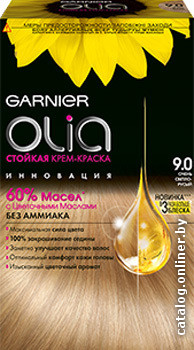 

Крем-краска для волос Garnier Olia 9.0 очень светло-русый