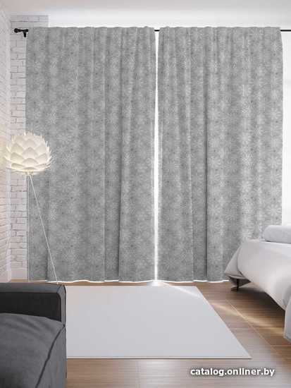 

Комплект штор JoyArty Снежинки моно 1.45x2.65 м p_37152_145x265 (2 шт)
