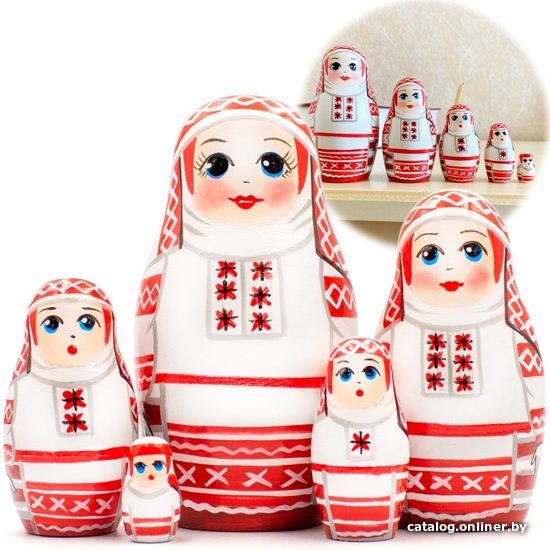 

Развивающая игрушка Брестская Фабрика Сувениров Матрешка Малоритский строй (набор 5 шт)