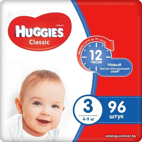 

Подгузники Huggies Classic 3 (96 шт)