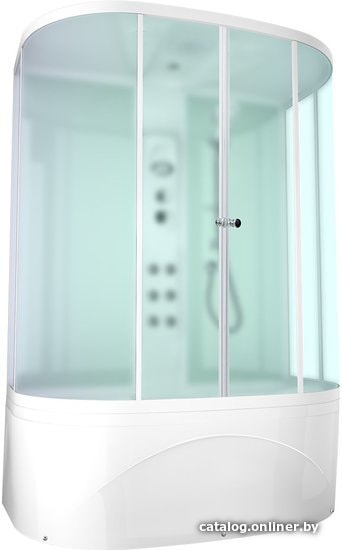 

Душевая кабина Domani-Spa Neat high 148x80 (белые стенки, матовое стекло)