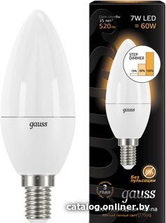 

Светодиодная лампочка Gauss E14 7 Вт 2700 К [103101107-S]