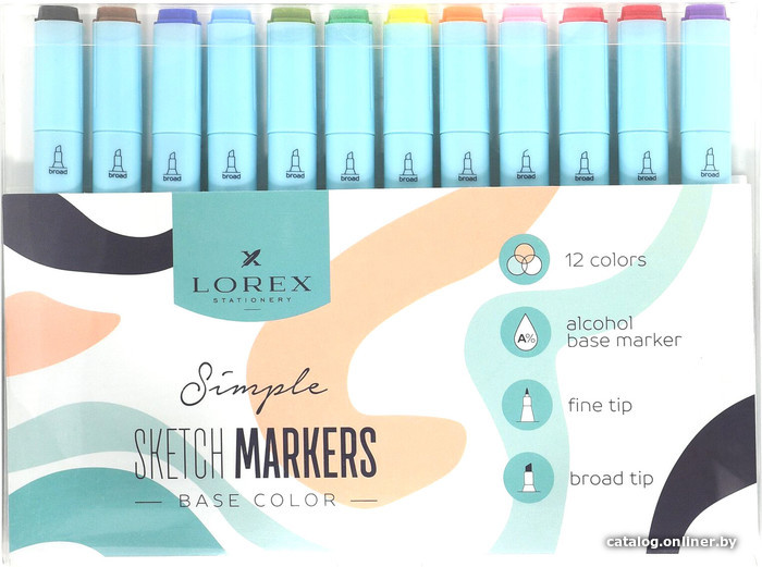 

Набор текстовыделителей Lorex Base Color Simple LXSMBC12-SP (12 шт)