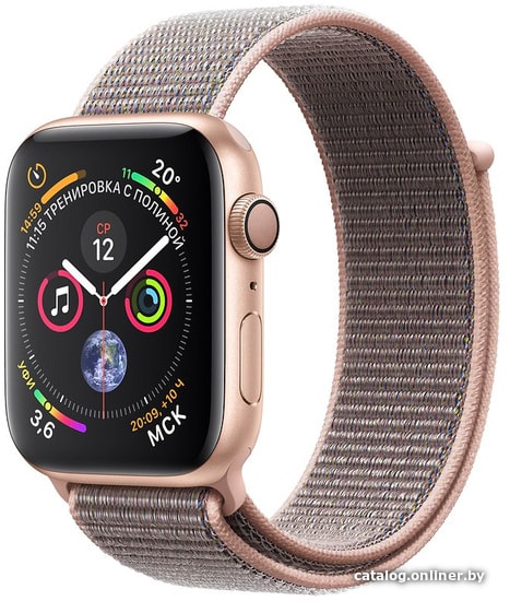 

Умные часы Apple Watch Series 4 40 мм (алюминий золотистый/нейлон розовый песок)