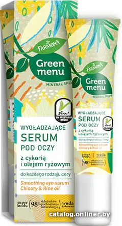 

Farmona Сыворотка для век Green Menu Разглаживающая Цикорий и Рисовое масло (15 мл)