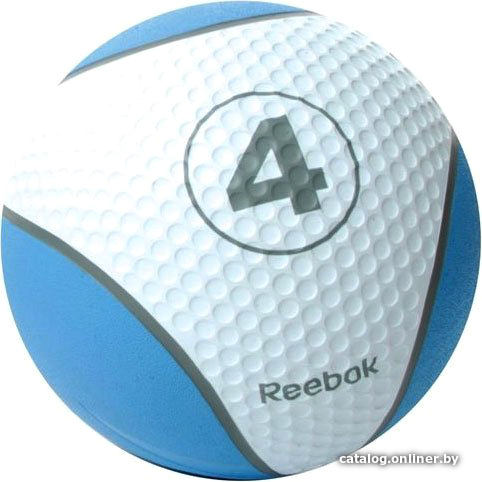 

Медбол Reebok RE-21124 (4 кг, белый/голубой)