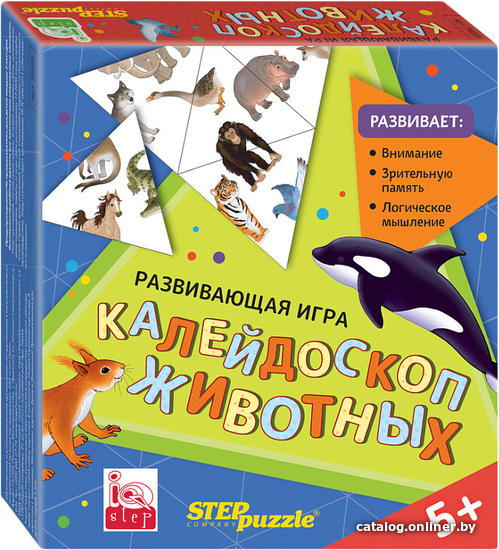 

Мозаика/пазл Step Puzzle IQ step Калейдоскоп животных. Тримино 76059