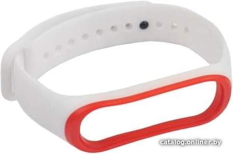 

Ремешок KST силиконовый для Xiaomi Mi Band 3/4 (белый с красной окантовкой)