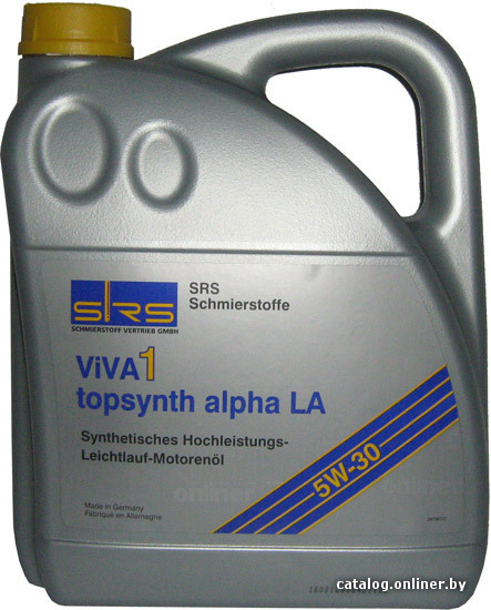 

Моторное масло SRS Viva 1 topsynth alpha LA 5W-30 4л