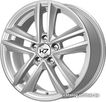 

Литые диски K7 K-127 15x6" 5x105мм DIA 56.6мм ET 39мм Серебро