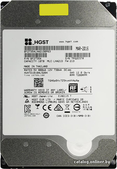 

Жесткий диск HGST Ultrastar 10TB [HUH721010AL5204]