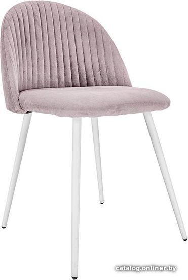 

Стул с подлокотниками King Style 123 White (велюр, розовый)