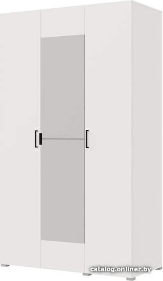 

Шкаф распашной Горизонт 1200 3х ств с полками (белый/белый/зеркало)