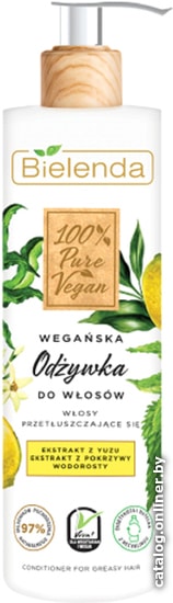 

Кондиционер Bielenda Кондиционер 100% Pure Vegan для жирных волос 240 мл