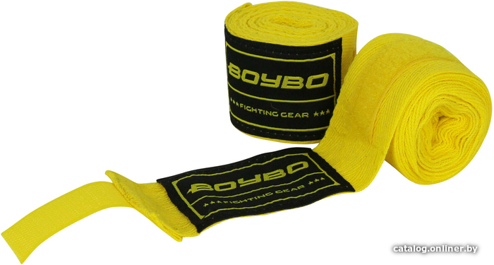 

Бинт боксерский BoyBo Хлопок/эластан 4.5 м (желтый)