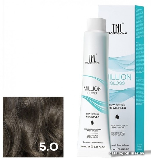

Крем-краска для волос TNL Professional Million Gloss 5.0 100 мл