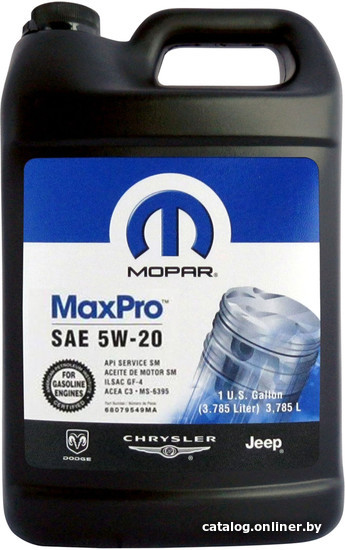 

Моторное масло Mopar MaxPro 5W-20 3.785л