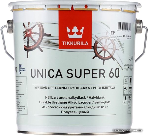 

Лак Tikkurila Unica Super 0.225 л (базис EP полуглянцевый)